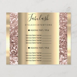 Gold Makeup Beauty Salon Rose Hair Nails Glitter Flyer