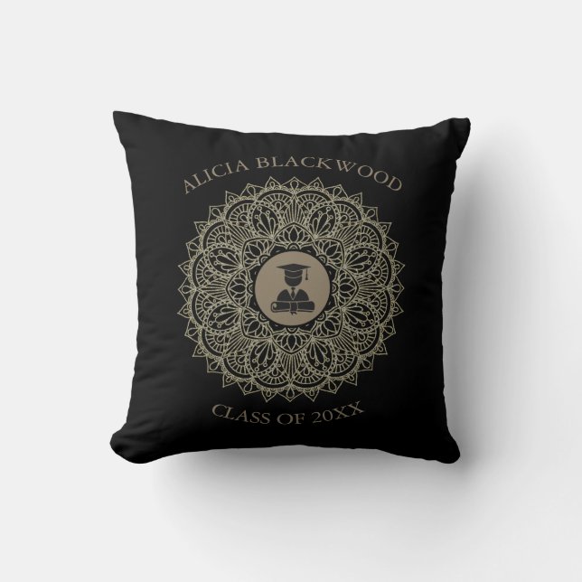 Gold Mandala Cushion (Front)
