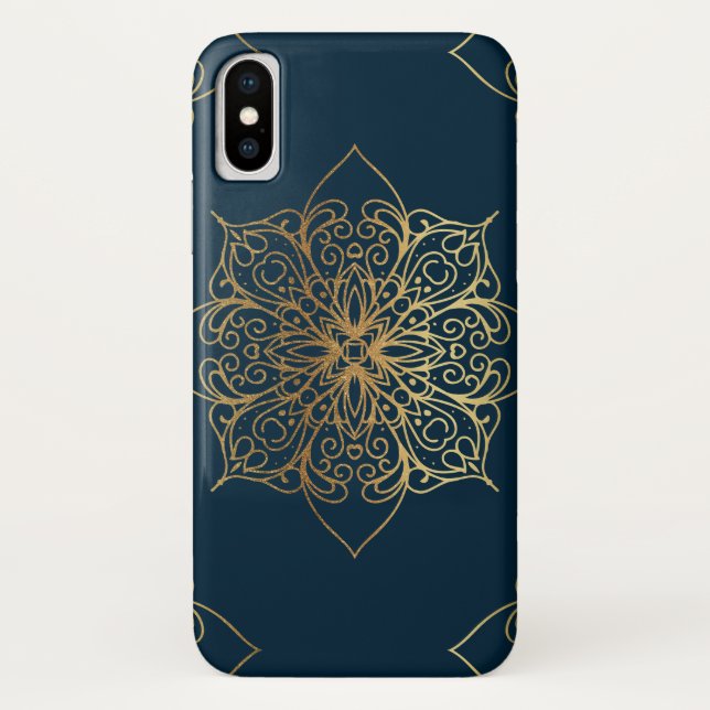 Gold Mandala Damask Pattern Case-Mate iPhone Case (Back)