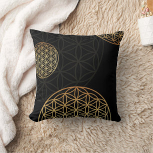 Gold Mandala Flower of life Meditation Cushion