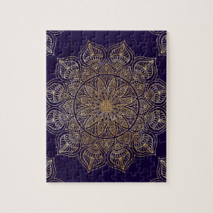 Gold mandala jigsaw puzzle