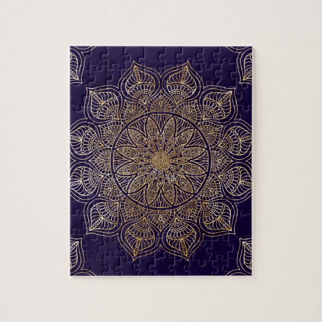 Gold mandala jigsaw puzzle (Vertical)