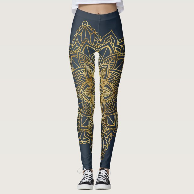 Gold Mandala Leggings (Front)