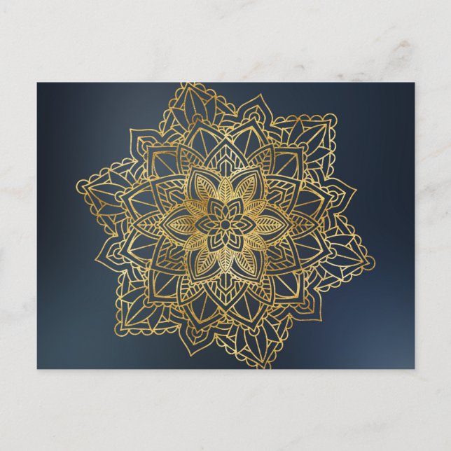 Gold Mandala Postcard (Front)