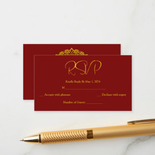 gold mandala rsvp card