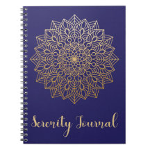 Gold Mandala Serenity Journal with Lined Pages