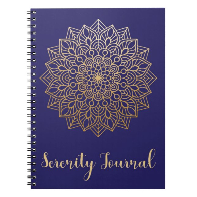 Gold Mandala Serenity Journal with Lined Pages (Front)