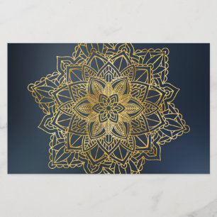 Gold Mandala Stationery