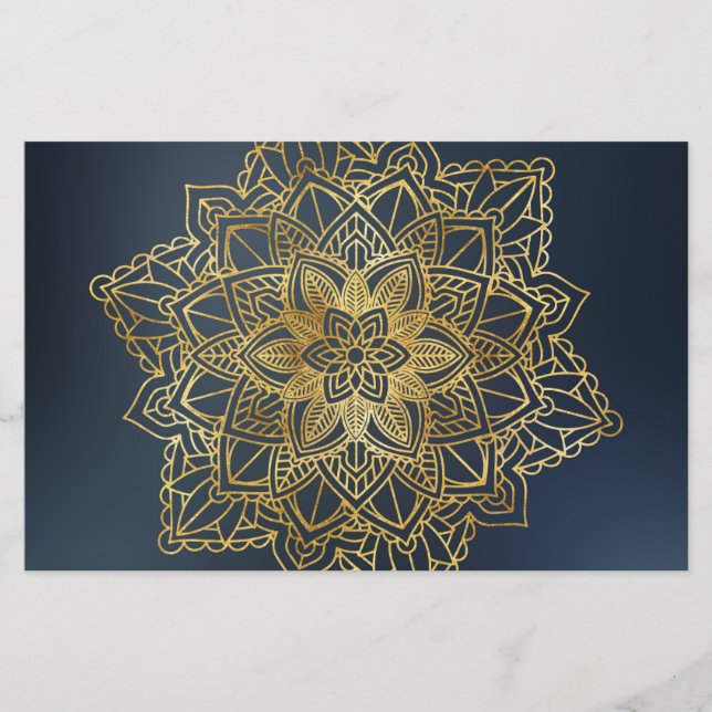 Gold Mandala Stationery (Front)