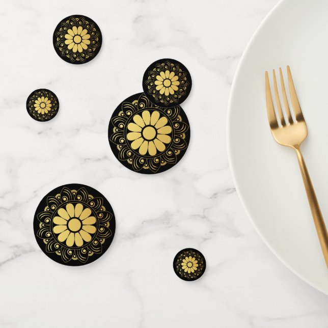 Gold Mandala Table Confetti (Group)