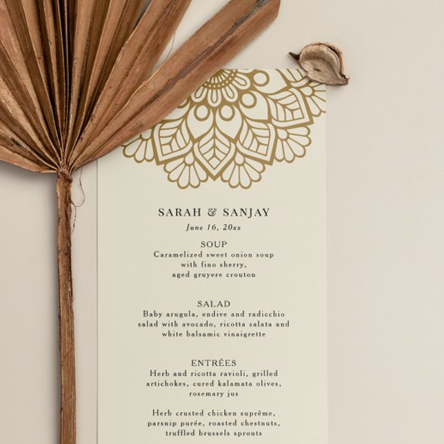 Gold Mandala Wedding Menu (Creator Uploaded)