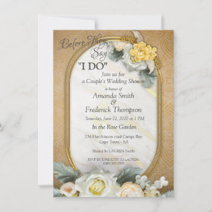Gold Mandalas of various geometric circles Invitation