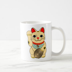 Gold Maneki Neko Coffee Mug