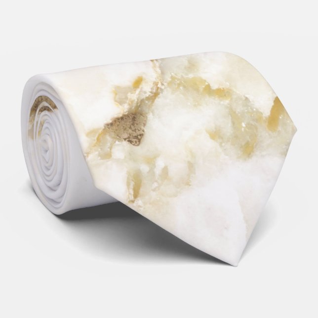 Gold Marble Abstract Pattern Tie (Rolled)