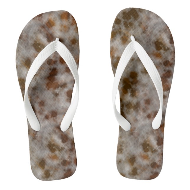gold Marble Abstract Thongs (Footbed)
