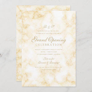 Gold Marble Blush Corporate Grand Opening  Invitation