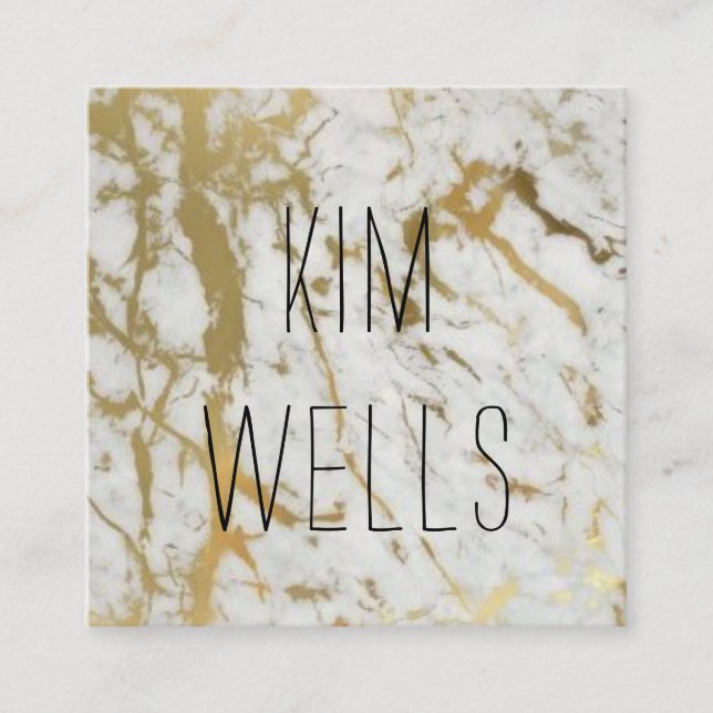 gold marble business card (Front)