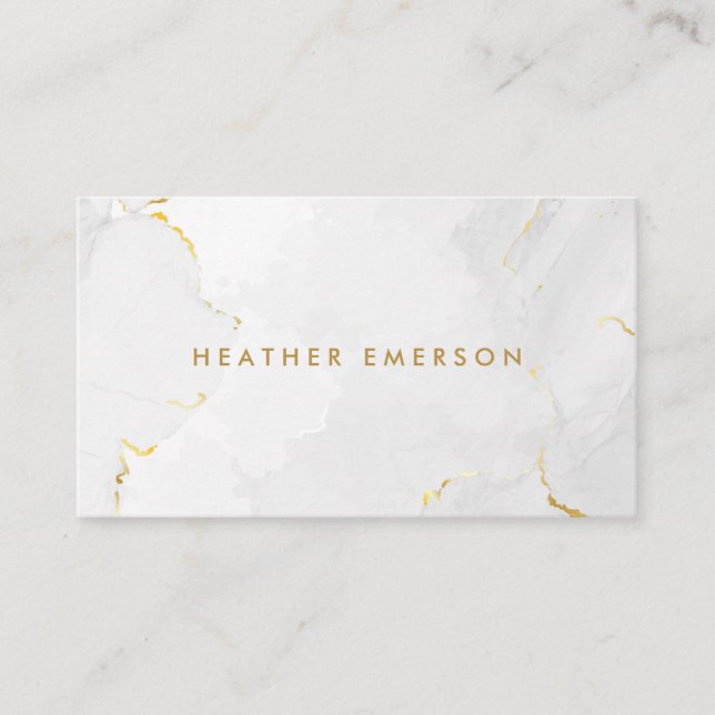 Gold Marble Business Card (Front)