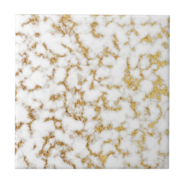 Gold Marble Foil Texture Ceramic Tile (Front)