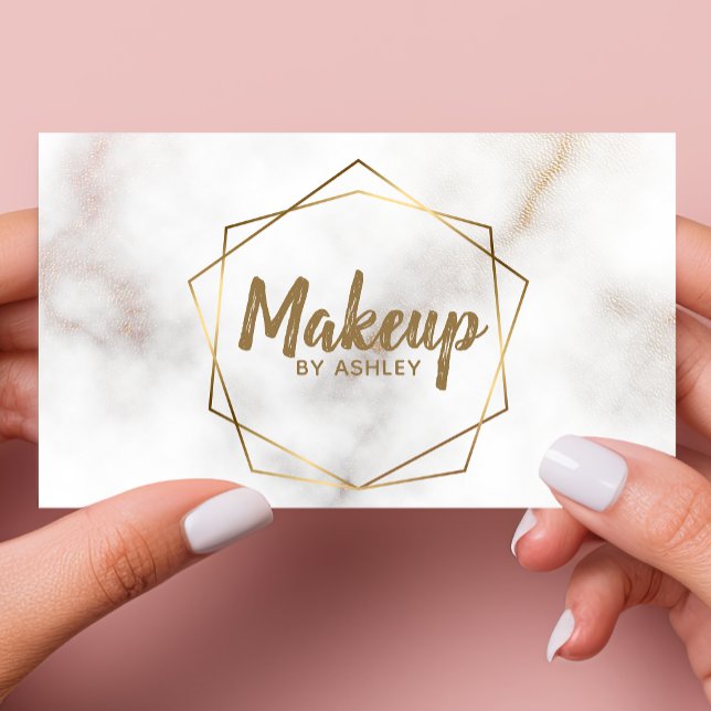 Gold Marble Geometric Business Card (Creator Uploaded)