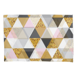 Gold marble, geometric seamless texture pillowcase