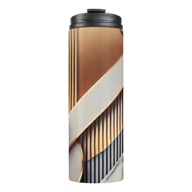 Gold & Marble Geometric Travel Mug (Front)