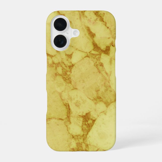 Gold Marble iPhone 16 Case (Back)
