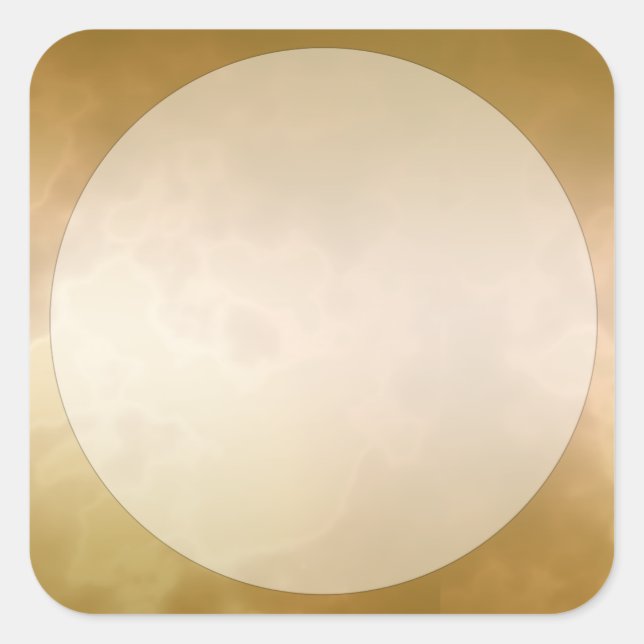 Gold Marble Label Sticker Large Square (Front)