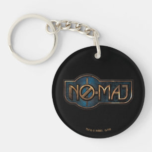 Gold & Marble NO-MAJ™ Badge Key Ring