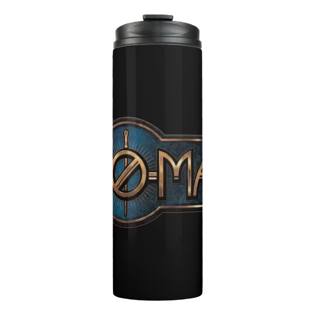 Gold & Marble NO-MAJ™ Badge Thermal Tumbler (Front)