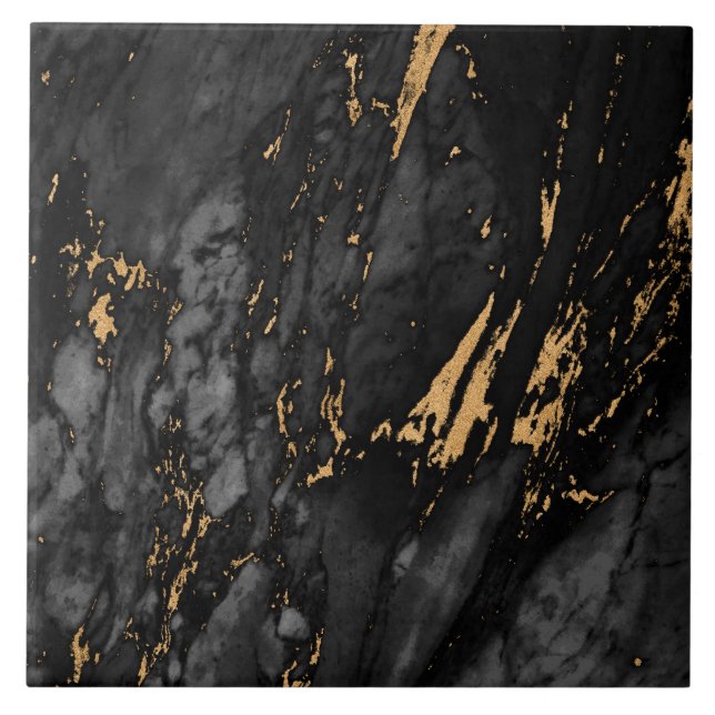 Gold Marble Pattern  Ceramic Tile (Front)