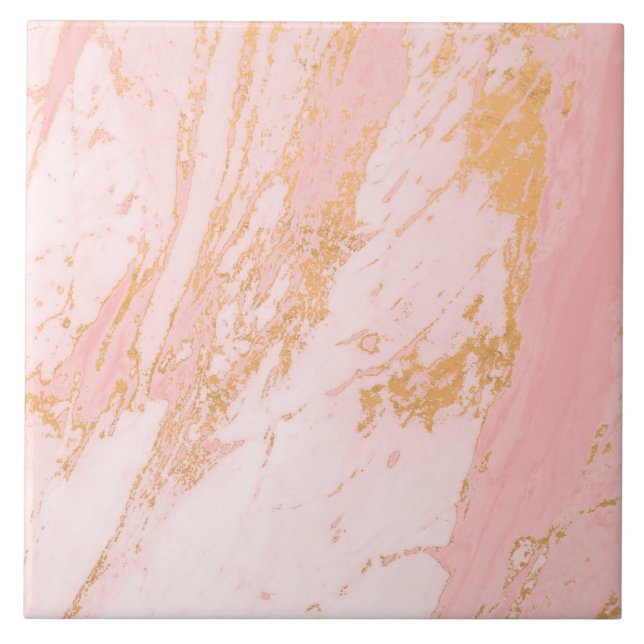 Gold Marble Pattern  Ceramic Tile (Front)