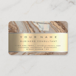 Gold Marble Professional Business Consultant Business Card