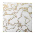 Gold Marble Sparkly Glitter Modern Simple Ceramic Tile<br><div class="desc">Gold Marble Sparkly Glitter Modern Simple</div>