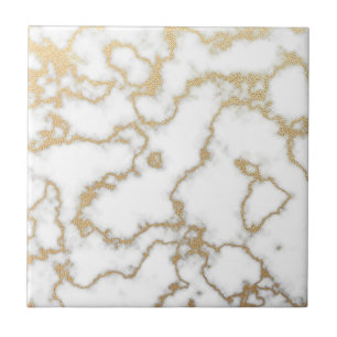 Gold Marble Sparkly Glitter Modern Simple Ceramic Tile