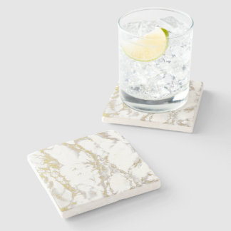 Gold Marble Square Coaster