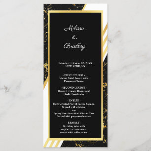 Gold marble stripes typography black program