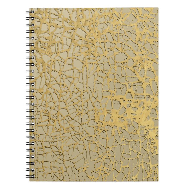 Gold Marbling: Grunge Texture Design Notebook (Front)
