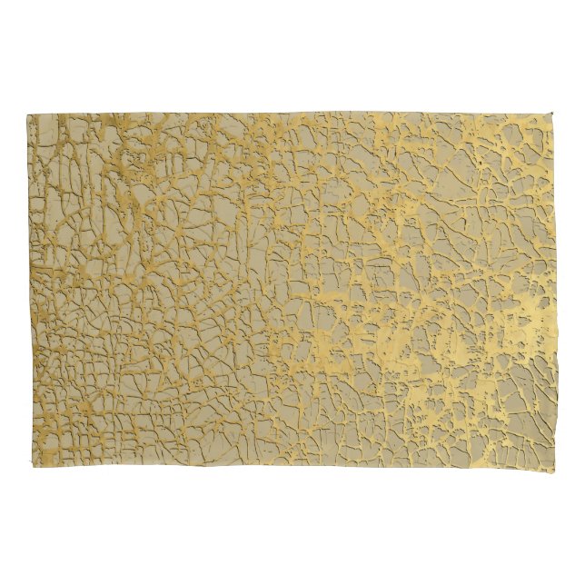 Gold Marbling: Grunge Texture Design Pillowcase (Front)