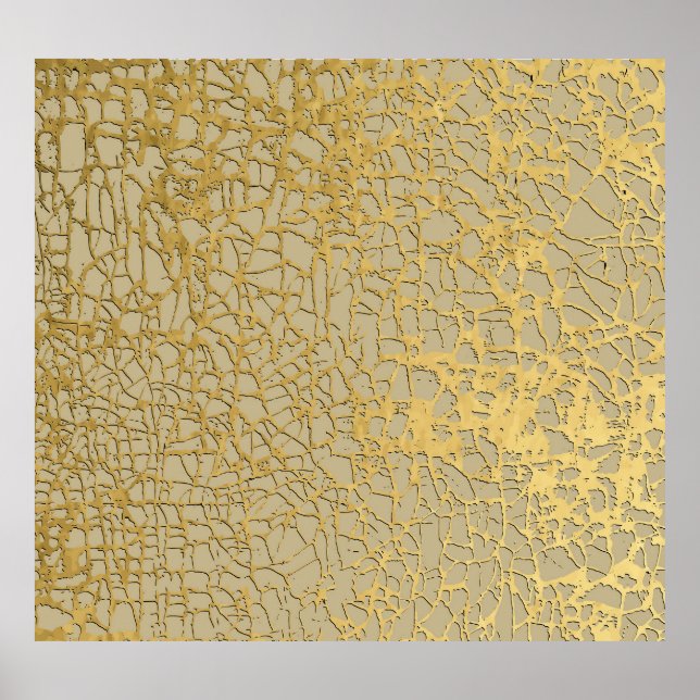 Gold Marbling: Grunge Texture Design Poster (Front)