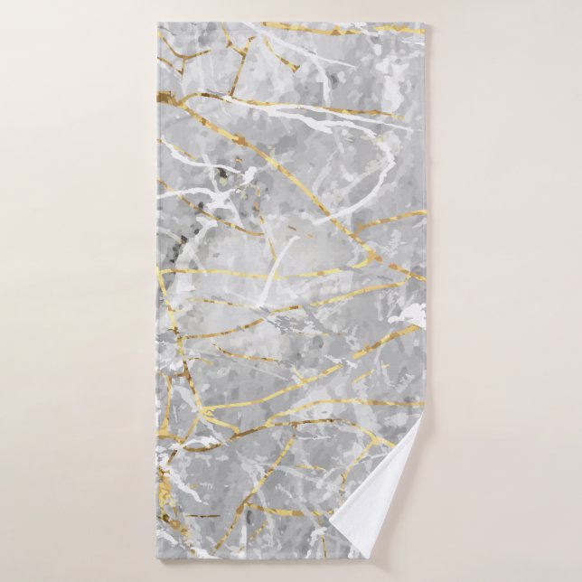 Gold marbling texture bath towel (Bath Towel)