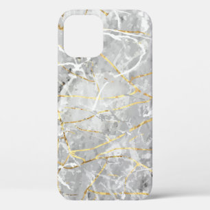 Gold marbling texture iPhone 12 case