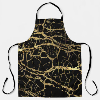 Gold Marbling Texture: Luxe Design Element Apron