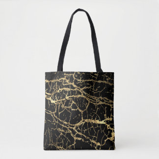 Gold Marbling Texture: Luxe Design Element Tote Bag
