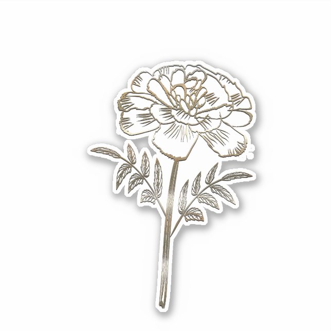 Gold Marigold Flower (Front)