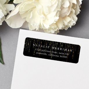 Gold Marquee Return Address Return Address Label