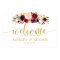 Gold Marsala Boho Autumn Wedding Welcome Poster