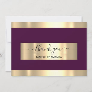 Gold Marsala Thank You Insert Invitation