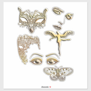 gold mask face angel butterfly clipart