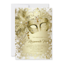 Gold Mask Masquerade Party